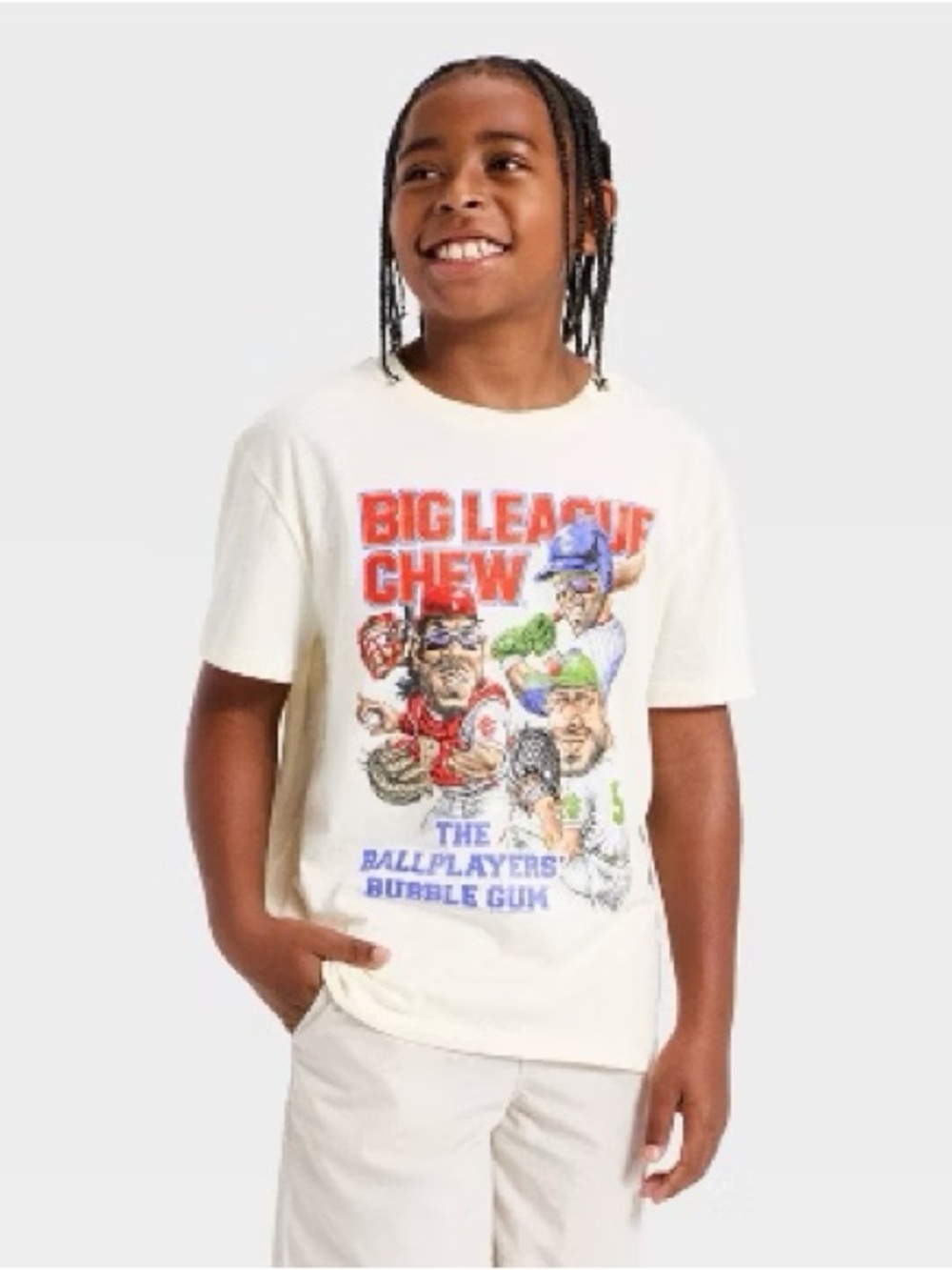 Big League Chew Graphic Tee off white size medium baseball bubble gum